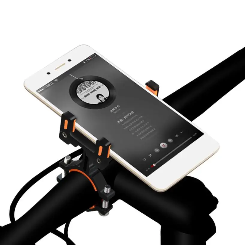 NEW Bike Handlebars phone holder Aluminum Alloy Adjustable Mobile phone holder Fits GPS Regular