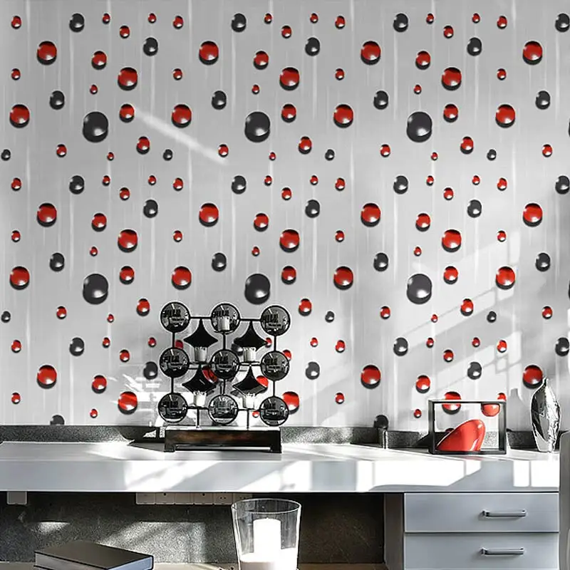 

Modern Simple Stereoscopic 3D Entertainment Simulation Drops Wallpaper Roll Night Bar KTV Cafes Background Wall Paper Home Decor