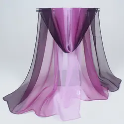 Хиджаб 2019 для женщин шарфы для Мода и цвет FUL Джокер однотонная одежда шифон новый солнцезащитный крем пляжное полотенце-шарф градиенты опт