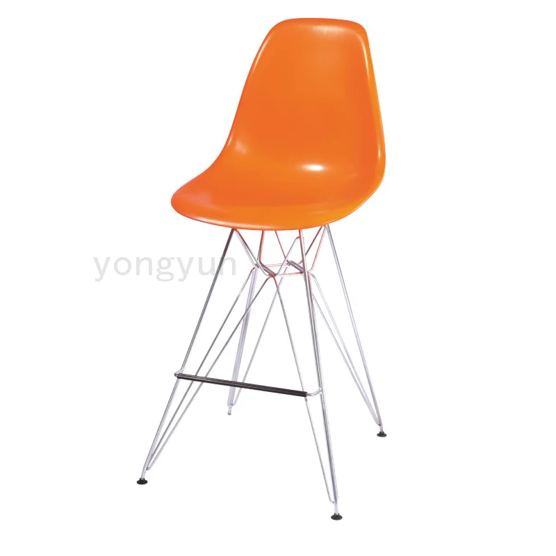 Барное кресло барный стул штукатурка стул хромированный пластиковый стул минималистичный современный обеденный стул