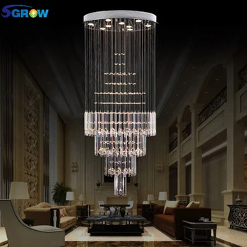 

SGROW Romantic Crystal Ceiling Lamp Lighting Fixtures for Bedroom Living Room Stairs High Quality K9 Crystal LED Hanging Lampara