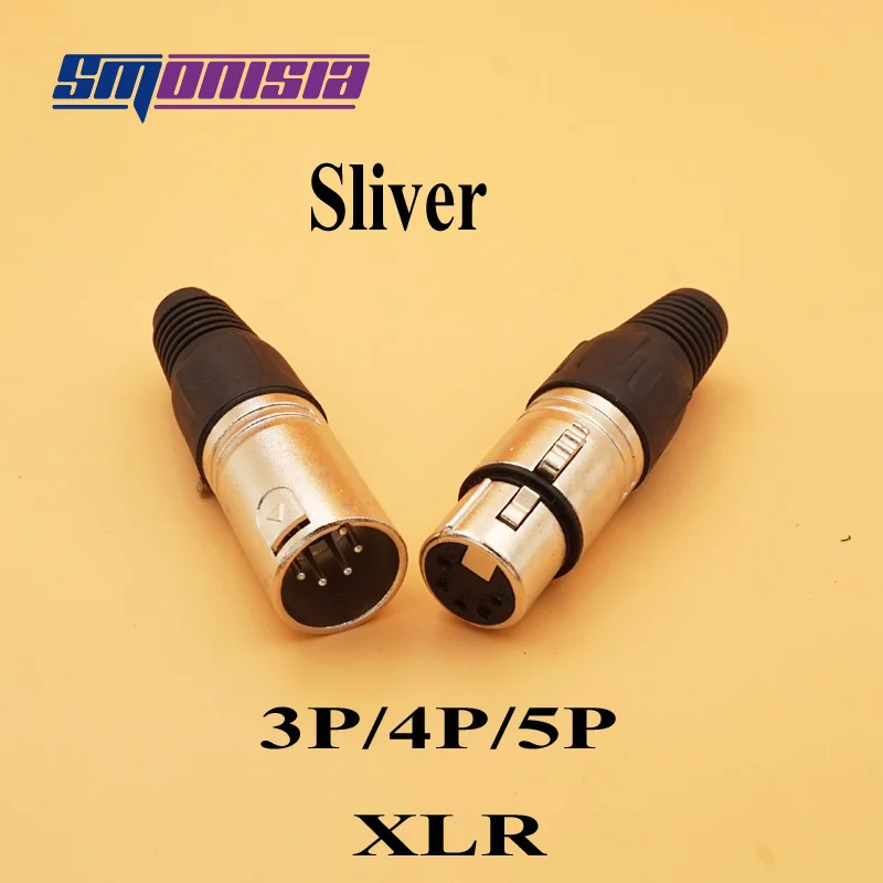 Smonisia 20Pcs/lot 3Pin Microphone Cable Connector Female&Male MIC Jack