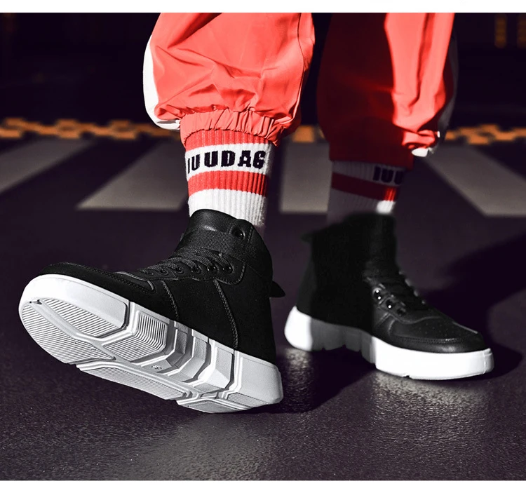 2018 мужские высокие кроссовки для скейтбординга спортивная обувь мужские хип-Женские танцевальные туфли уличные кроссовки chaussure homme теплая