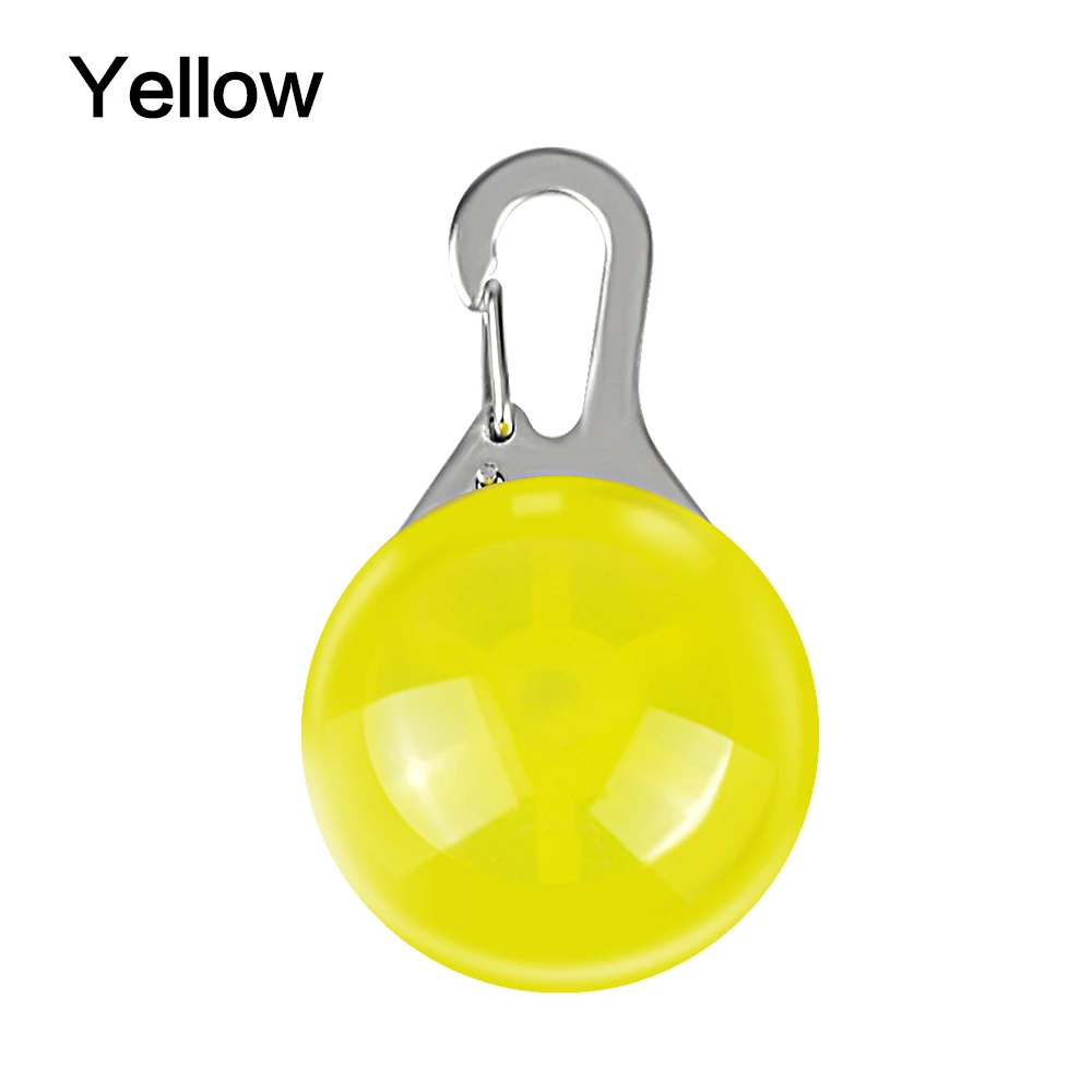 White/Red/RGB/Bule Pet Safety Night light Lamp Cat Dog Collars Pendant Glowing Flash light Luminous Bright in Dark Pet Supplies - Испускаемый цвет: Yellow