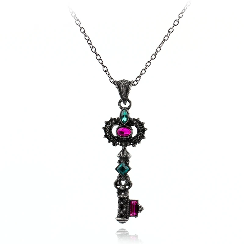 The Key Of Pirate Treasure Necklace Vintage Gothic High quality Purple