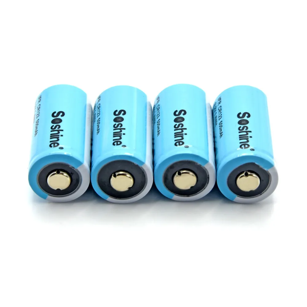 4 шт. Soshine IFR CR2 аккумуляторная батарея LiFePo4 15266 (IFR CR2) 3 2 V 300mAh Батарея с батарейным