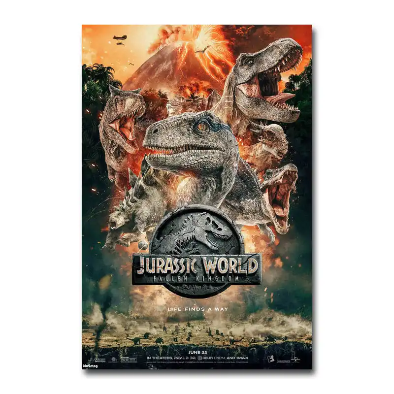 Jurassic World Fallen Kingdom Hot Movie Art Silk Canvas Poster 13x20 32x48 inch