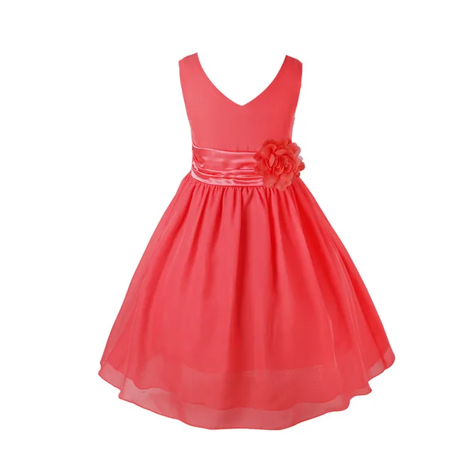 Teen Girls Chiffon Summer Birthday Party Dress Girls Pageant Floral ...