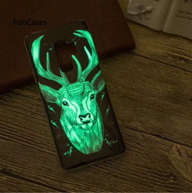 Мягкие TPU светящийся чехол для samsung Galaxy S9 S9Plus мультфильм Силиконовые тонкий
