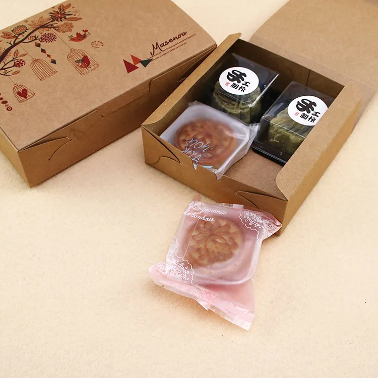 Коричневая коробка для торта Луна упаковка для торта свадебные праздничные вечерние подарочные коробки 100 шт./лот