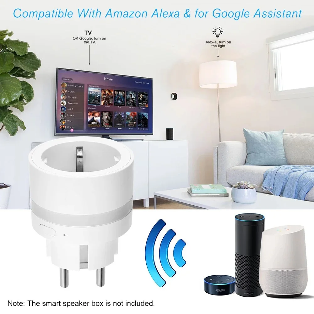 Bilikay SP10 Wifi умная розетка с монитором питания, Wifi Беспроводная умная розетка с Google Home Alexa Голосовое управление Led