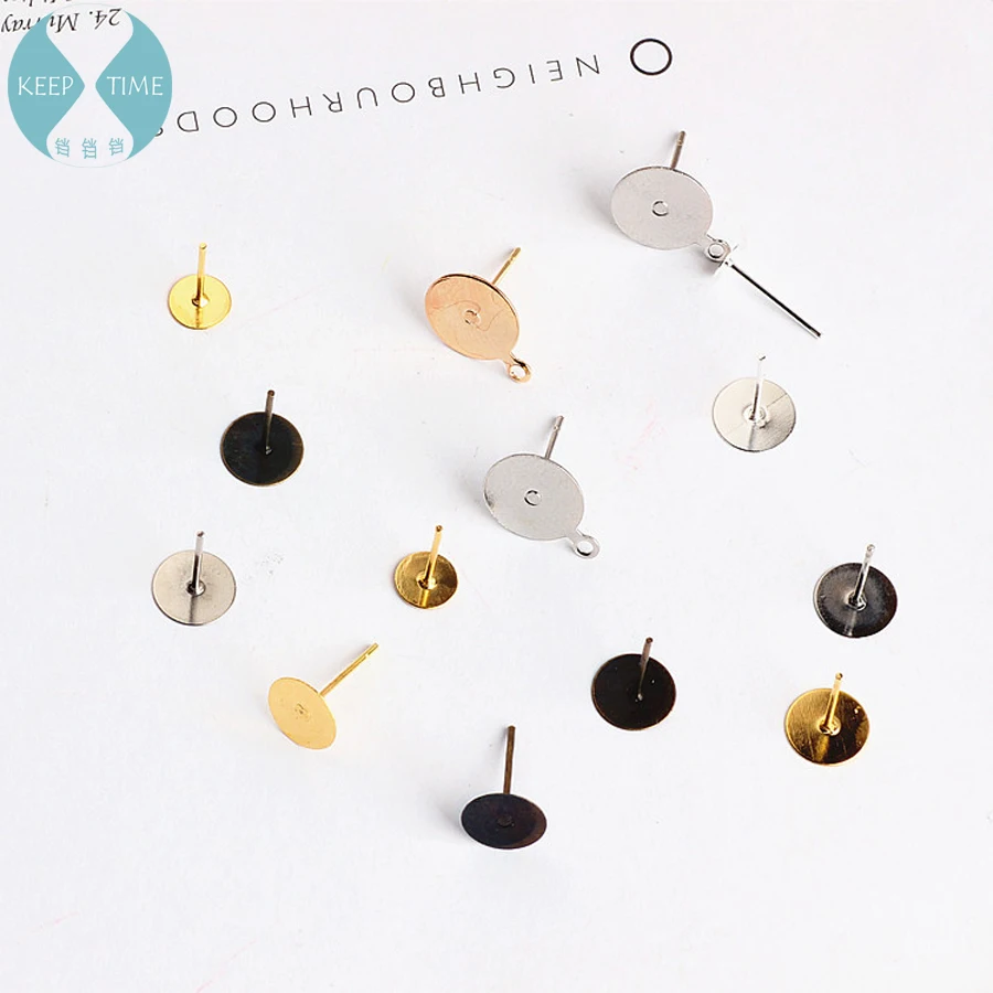 

Ritoule DIY handmade jewelry accessories flat flat belt hanging earrings earrings earpins flat flat support specifications