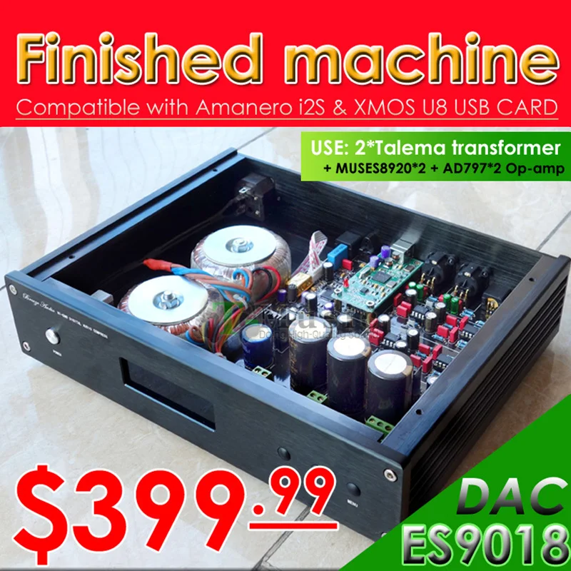 Prix pour Haut de gamme version! ES9018 DAC W/2x Talema transformateur + muses8920 AD797 Soutien XMOS/Amanero USB 32Bit/384 K/DSD Sortie Prix pour Haut de gamme version! ES9018 DAC W/2x Talema transformateur + muses8920 AD797 Soutien XMOS/Amanero USB 32Bit/384 K/DSD Sortie