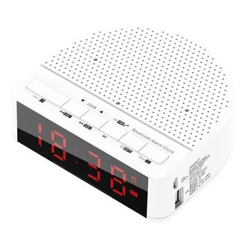 

Abuzhen Bluetooth Speaker Portable Multinational U-disc TF Card AUX-in Audio Play FM RadioClock Alarm Mini Wireless Caixa de Som