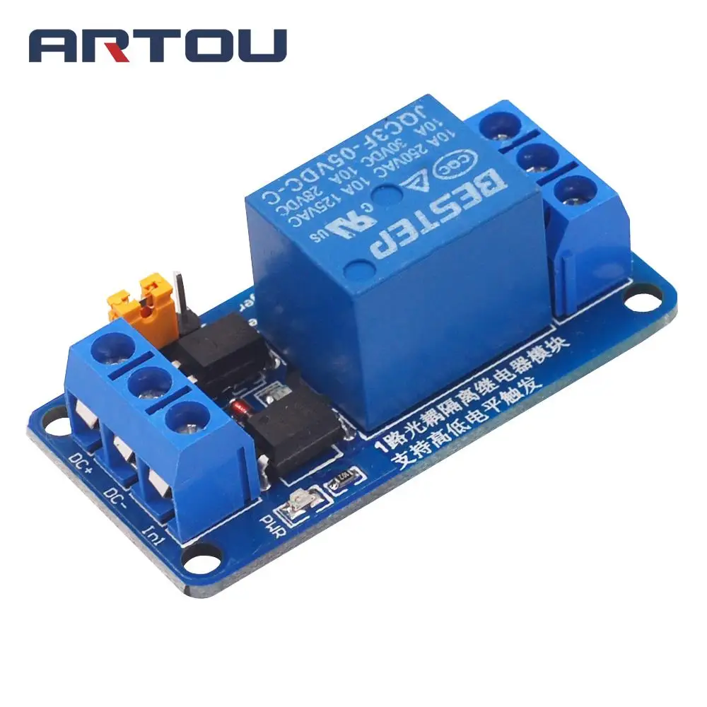 

3.3V 5V 12V 24V 1 Channel Relay Module High and low Level Trigger Dual Optocoupler Isolation Relay Module