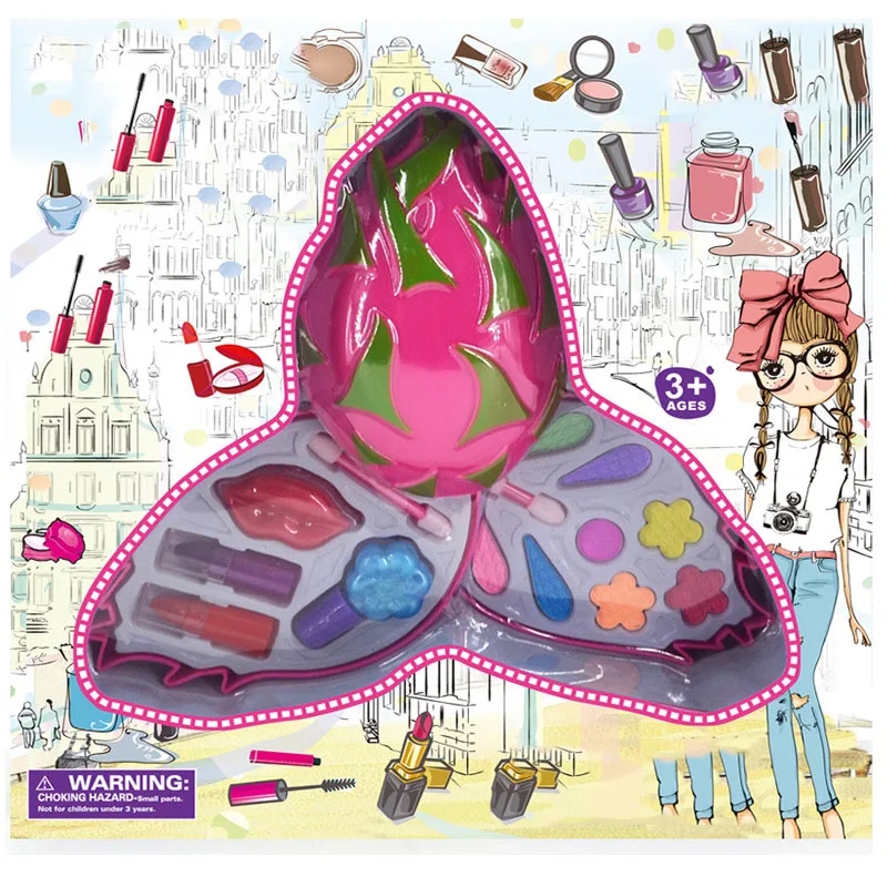 

New Girls Cosmetic Make-up Beauty Case Set Eye-shadow Blusher with blush