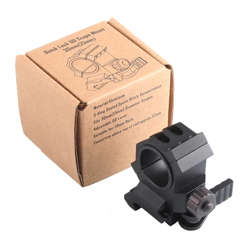 Tactical QD Mount 1 Inch 30mm Scope Ring Fit 20mm Rail Aluminum  For Hunting Airsoft Rifle Accessories RL2-0037-04