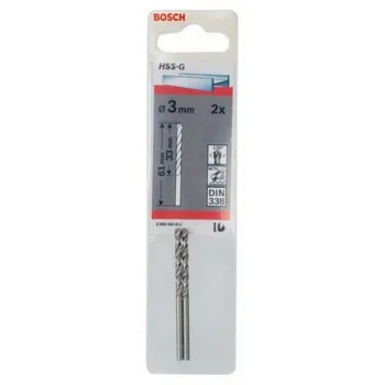 

BOSCH 2608585911 for metal Drill HSS-G DIN338 3,0x33x61 2uds