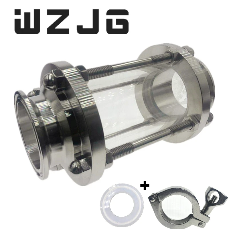 

WZJG New 2" Tri Clamp Type Flow Sight Glass Diopter For Homebrew Diary Product Stainless Steel SS304 Ferrule OD 64mm