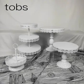 

4-6 pieces White cake stand wedding cupcake stand set crystal candy bar decoration cake tools bakeware set