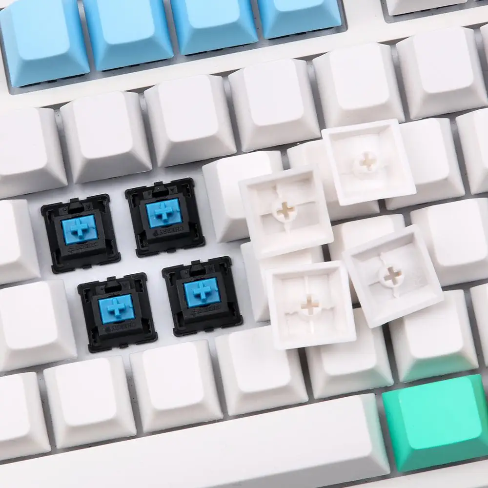 KBDfans Новое поступление Вишневый профиль pbt keycap для механической клавиатуры пустой pbt keycap 104 клавиш