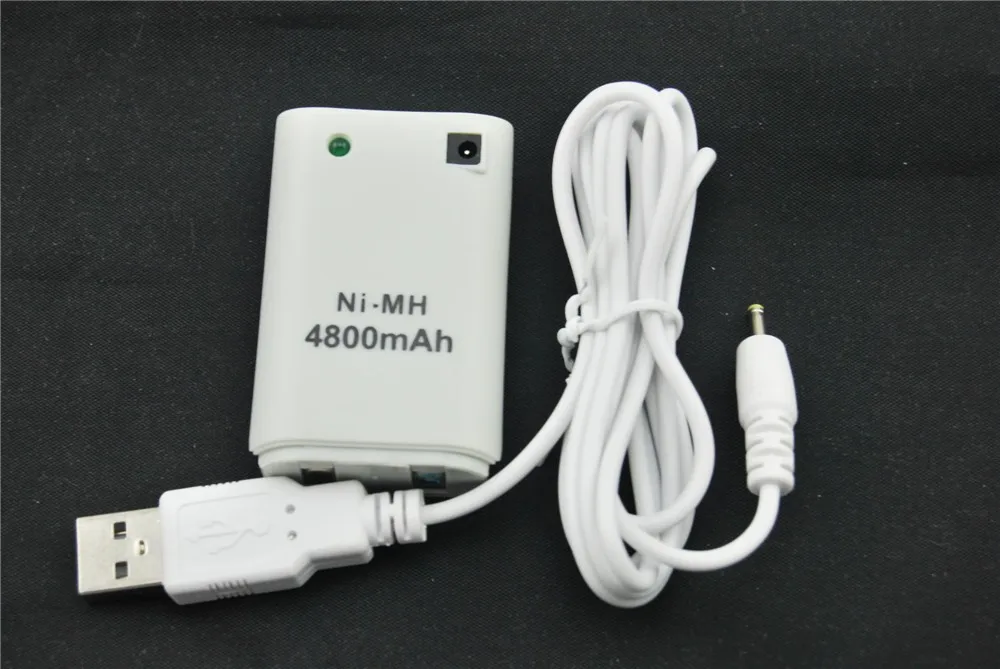 Usb зарядка аккумулятор 4800mAH для Xbox 360 контроллер черный/белый перезаряжаемый аккумулятор с usb-кабелем