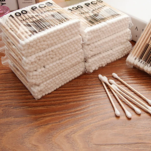 800Pcs Pack Disposable Cotton Swabs Bamboo Cotton Buds Cotton Swabs Medical Ear Cleaning Wood Sticks Makeup 4
