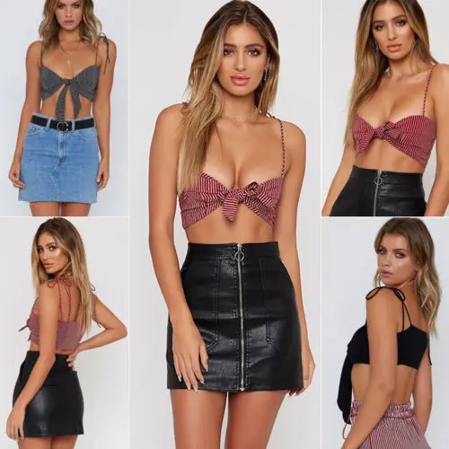 Fashion Women Summer Vest Crop Top Sleeveless Shirt Blouse Casual Tank | Женская одежда
