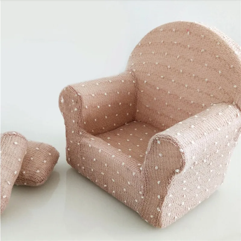 Flokati Newborn Photography Accessories Blanket Posing Sofa White Dot Soft Sofa Props New Baby Photo Studio Shooting Theme Props