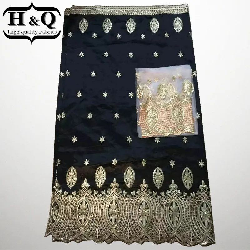 

African satin george lace fabrics Latest 2017 high quality Indian lace for nigerian wedding decoration Extra 2 yards tulle lace