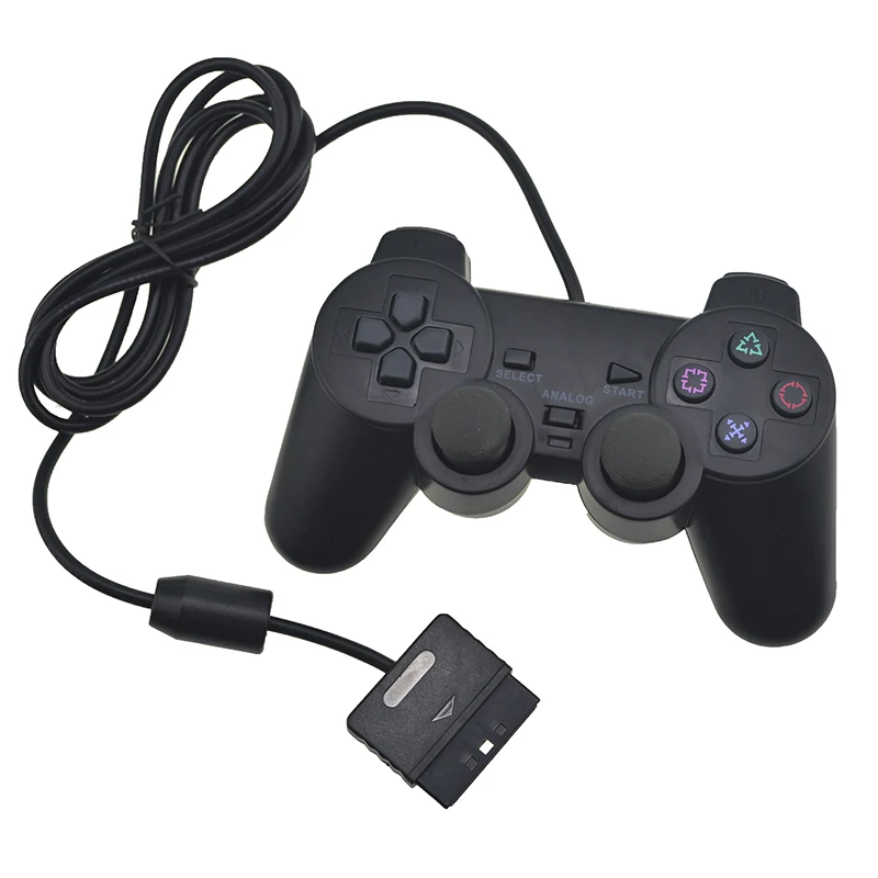

Black Wired 1.8M Shock Remote Controller For PS2 Wired Game Controller For Sony PS2 Wired Controller Gamepad