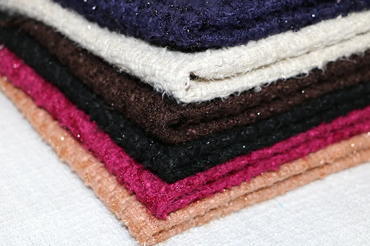 

free ship wool tweed fabric warm color soft feel weaved Needled fabrics 3 colors for choice price for 5 meter 150cm