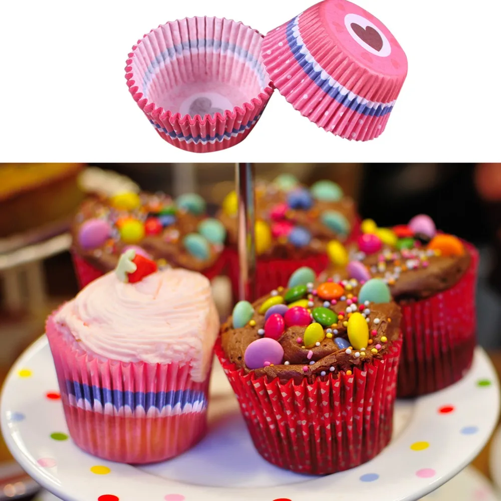100pcs Cartoon Muffin Cups Cupcake Wrapper Paper Cup Cake Liners Baking Cup Muffin Kitchen Cupcake Cases Cake Mold Tools Baking Pastry Tools Aliexpress