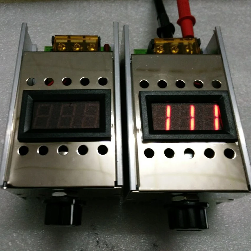 AC 220 В диммер 4000 Вт Высокая мощность тиристорный регулятор+ дисплей напряжения электронный регулятор напряжения для затемнения скорости термостат