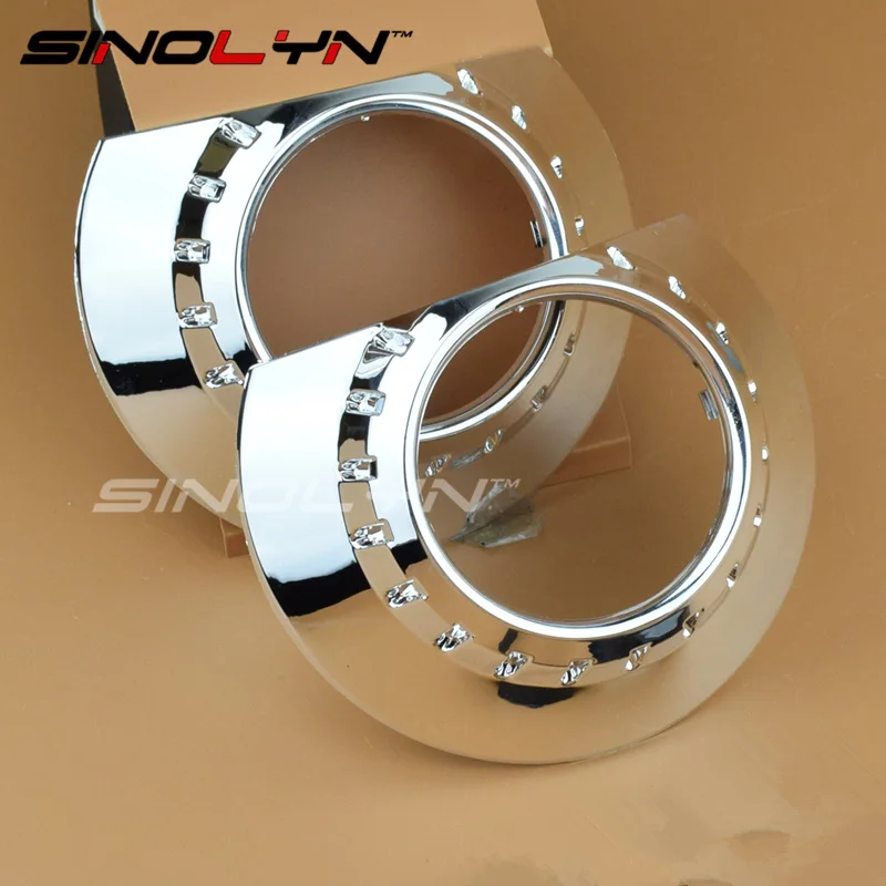 Sinolyn The E46 R Bezels Shrouds Masks Replacement for 2 5 3 0 Aftermarket Bixenon Projector