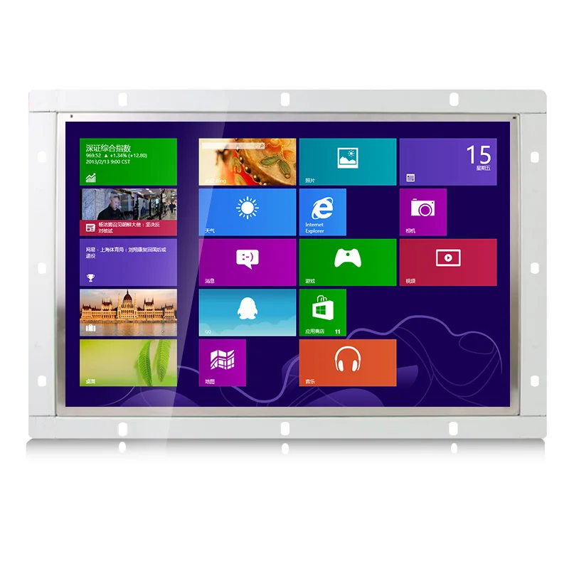 

vga/hdmi/av/bnc interface 14 inch metal shell non - touch open frame industrial  and household use lcd  monitor/display