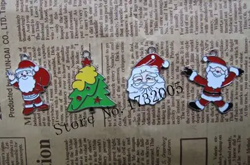 

New 100 pcs Christmas Series Christmas tree Santa Claus Charm Pendants DIY Jewelry Making Accessories