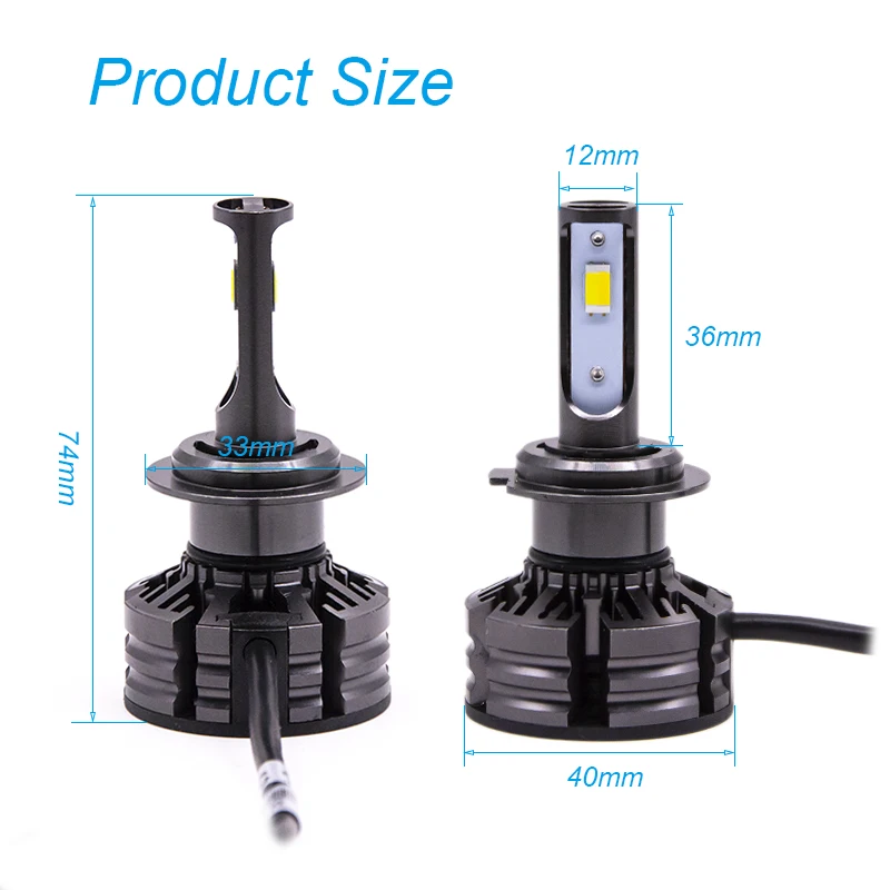 GLOWTEC-3 Цвета температура светодиодный фар 3000 К 4300 К 6000 К 60 Вт 10000LM 12 В света автоматический для автомобиля h9 светодиодный фара Противотуманные огни