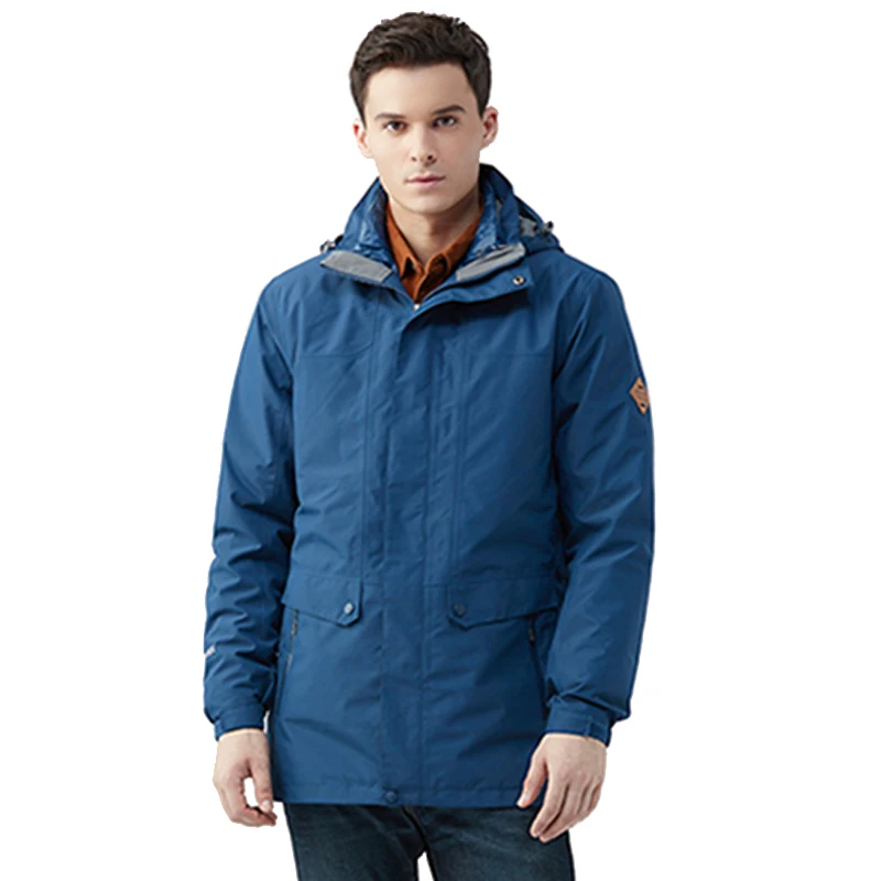 

Waterproof Winter Jacket Camping Outdoor Down Jacket 3 In 1 Travel Clothing Men's Water Wind Coat Hiking Jackets Men Long Jacket