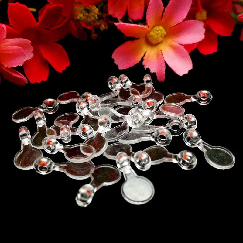 

300pcs/Lot 16x8mm Transparent Plastic Necklace Connectors Clasp Bracelet Pendant Hook DIY Children's Jewelry Clip Accessories
