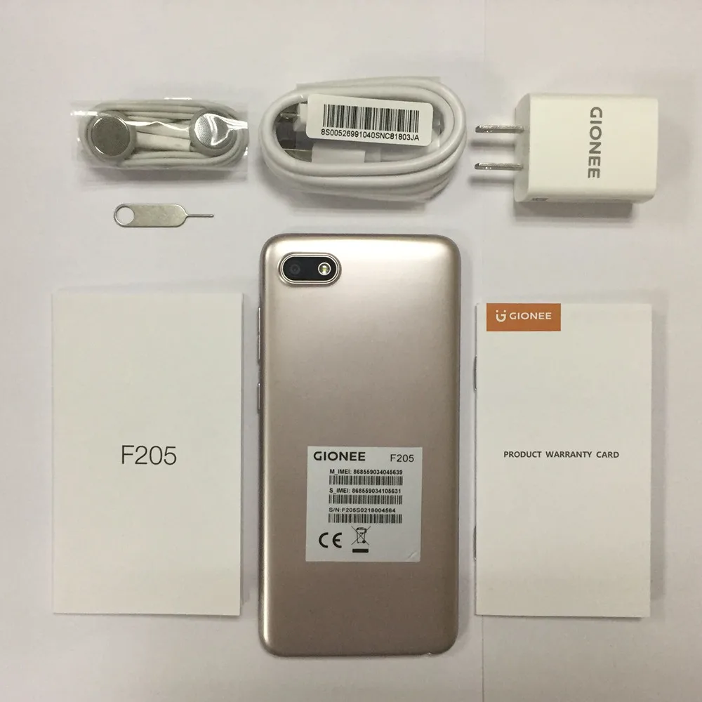 Gionee F205 MT6739 16 Гб ПЗУ 2 ОЗУ четырехъядерный 1 3 ГГц Android 7 фронтальная камера 5 Мп