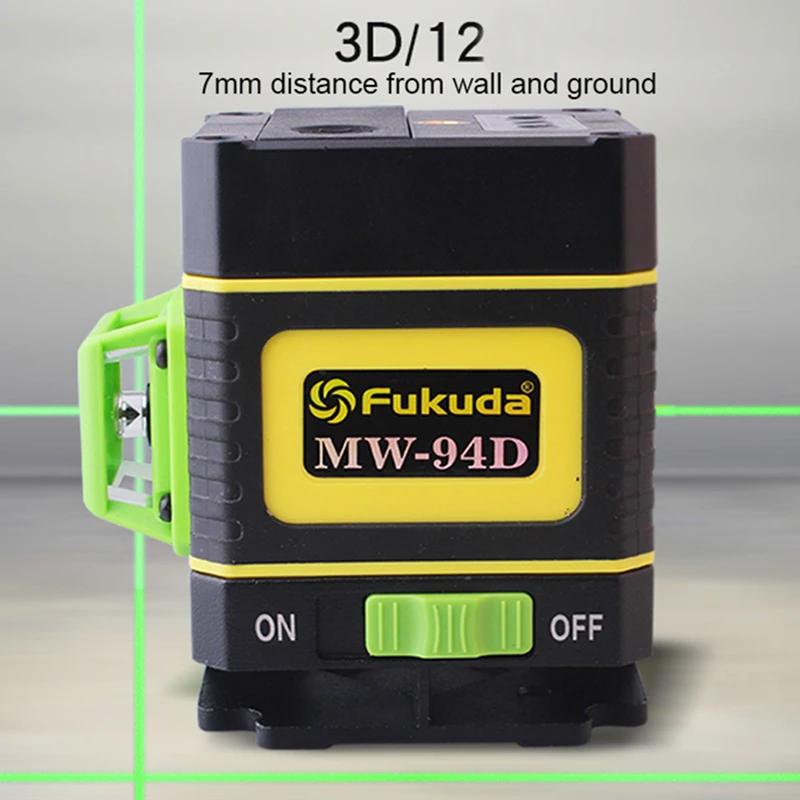 Fukuda Brand 12 Lines 3D MW-94D Laser Level Self-Leveling 360 Horizontal Vertical Cross Super green Laser remote control Fukuda Brand 12 Lines 3D MW-94D Laser Level Self-Leveling 360 Horizontal Vertical Cross Super green Laser remote control