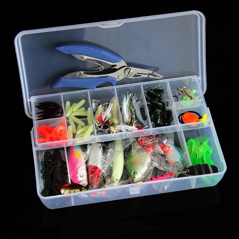 4 стиля рыболовная приманка Minnow/Popper/Wobbler металлическая в виде ложки Мягкая набор