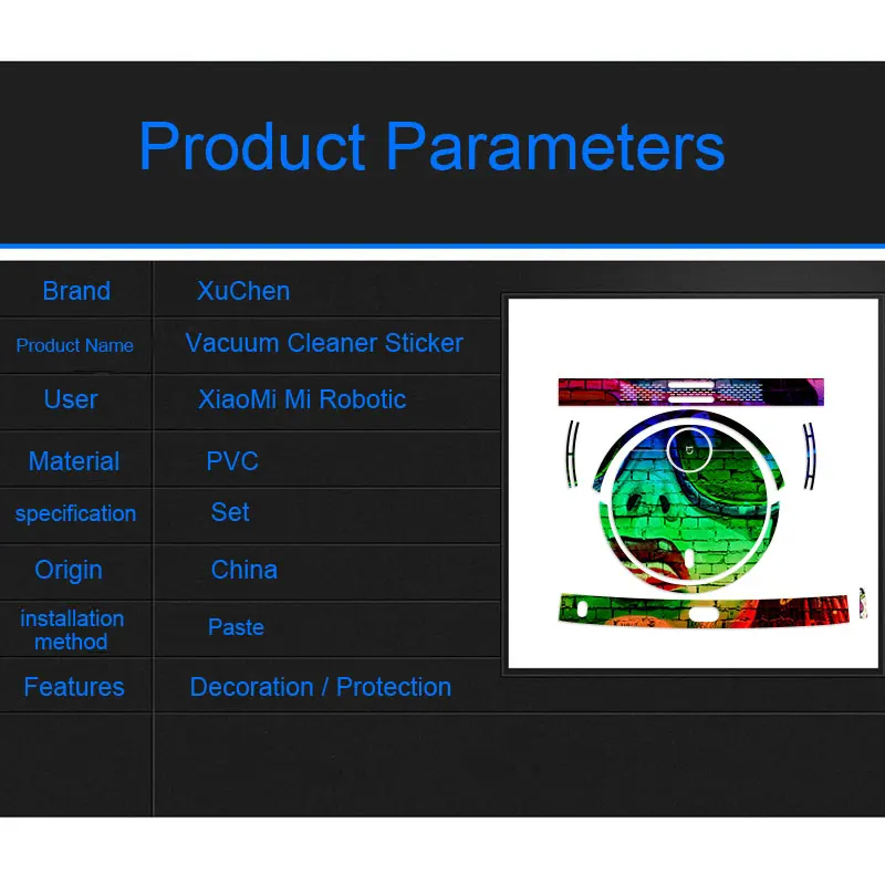 Цветная виниловая наклейка на кожу Аватара для Xiao mi Robot Cleaner mi, Роботизированная наклейка, защитная пленка 17824