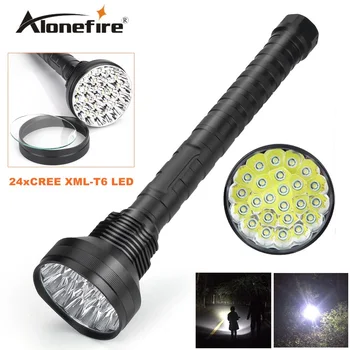 

Alonefire HF24 CREE XML-T6 24xT6 LED 38000LM High power Glare 24T6 LED Flashlight Torch floodlight accent light camping lantern