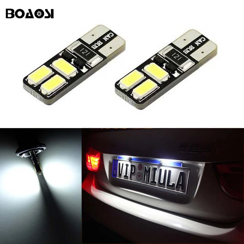 

BOAOSI 2x Canbus Led T10 5630SMD License plate Light Bulb For Ford Fiesta MK4/Fiesta 6/Mondeo 2 3 Car Styling