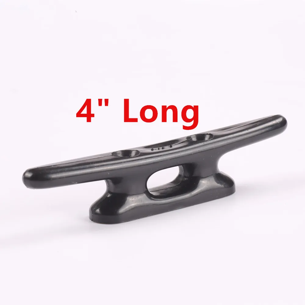 1PC 4" / 6" Marine Boat Cleat 100mm Light Duty Black Nylon /Plastic