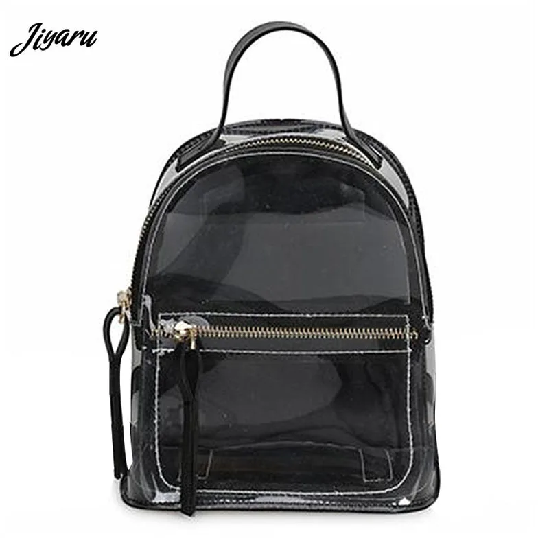 

2019 Women Backpack PVC Ita Bag Jelly Schoolbags Transparent School Bag for Teenage Girls Fashion Backpack Sweet Ita Bag Candy