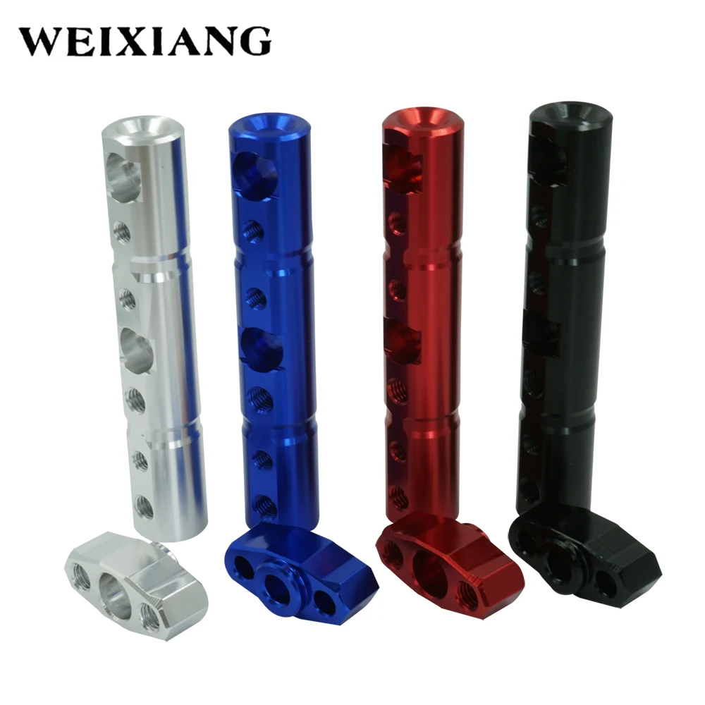 

Universal Motorcycle 8mm/10mm Stem Mirror Mount Riser Multifunction Bracket Clamp Holder For Spot Light Headlight Side Mirrors