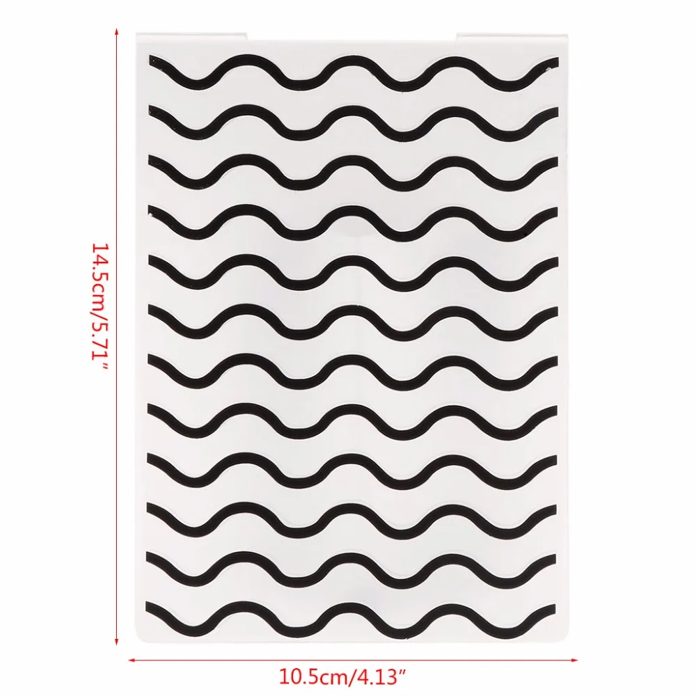 Пластиковая папка для тиснения шаблон для DIY скрапбукинга фото альбом карта Бумага Ремесло Волна шаблон- Y142